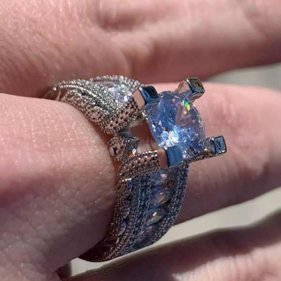 925 Sterling silver diamond ring - Picture 6 of 6